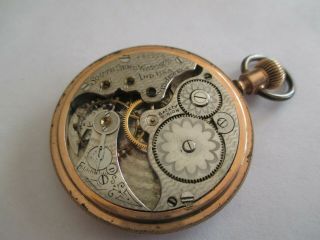 Vintage Antique South Bend Pocket Watch Gold Filled 20 Years Open Face 15 Jewels