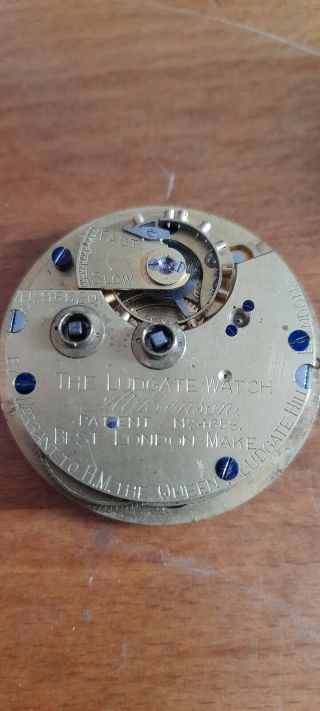 J.  W Benson Pocket Watch & Movement Spares Or Repairs 3