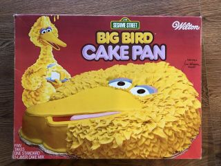 1977 Wilton Sesame Street Big Bird Cake Pan W.  Deco Instructions