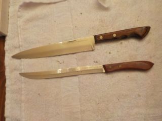 Two Ekco Flint Stainless Butcher Knives