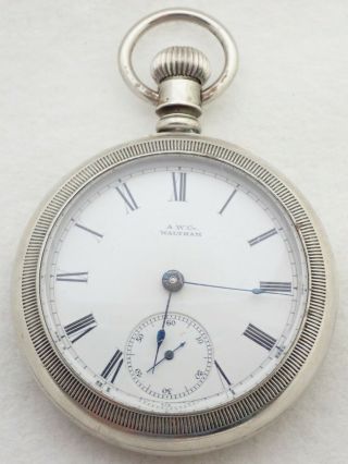 Antique 18s Waltham Silverine Pocket Watch