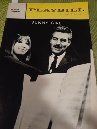Barbra Streisand Orig Funny Girl Playbill 1964 Winter Garden W/2 Ticket Stubs
