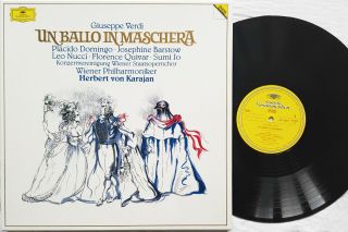 Karajan,  Domingo,  Barstow: Verdi - Un Ballo In Maschera / Dgg 427635 - 1,  3 Lp Box