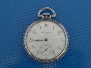 Elgin 16 Size " Father Time " Railroad Grade Pocket Watch Running