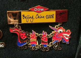 2008 Beijing Olympic Pins Dow Dragon Dangle