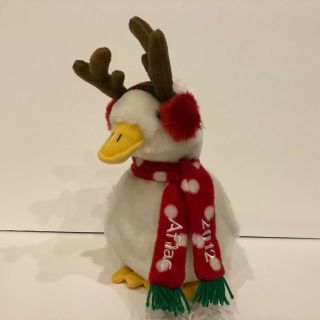 Aflac 2012 Macy’s 10” Holiday Duck Plush Red Polka Dot Scarf No Sound