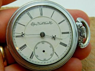 Antique Elgin Bw Raymond Hc 18 Size 17 Jewel Railroad Grade Pocket Watch @1895
