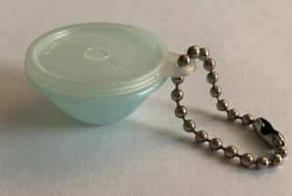 Vintage Tupperware Party Favor Keychain Fob Mini Bowl & Cover