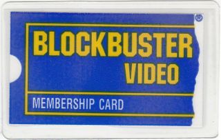 Blockbuster Video Membership Card National Vhs Rental Store Chain " Old School "