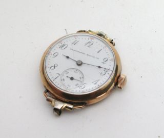 Trench Watch Washington Watch Co.  Librty Bell 15 Jewel 10k Gold Filled Kd20 - 158