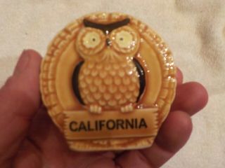 Souvenir Of California Owl Toothpick Holder Made In Japan