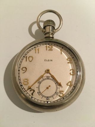 Antique 1894 Elgin Grade 104 Model 5 16 Size Open Face Pocket Watch Runs.