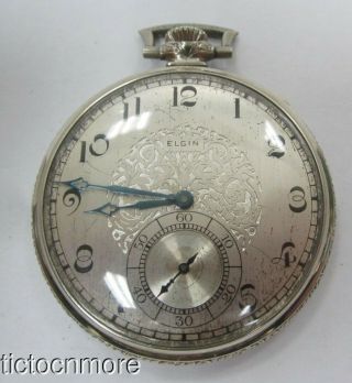 Antique 14k Gold Filled Elgin Grade 479 Art Deco Pocket Watch 1925 Mosely Reg