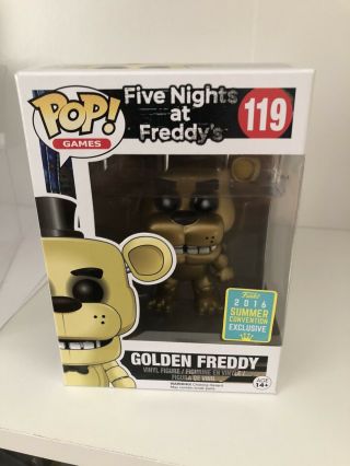 Golden Freddy 119 Funko Pop 2016 San Diego Comic Con Five Nights At Freddy’s