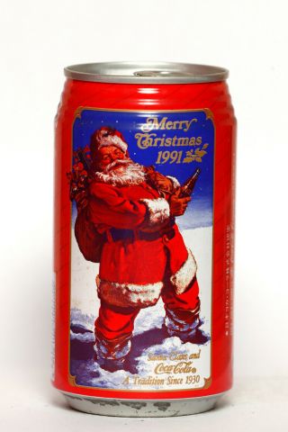 1991 Coca Cola Can From Japan,  Merry Christmas 1991