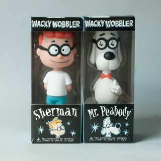 Funko Mr.  Peabody And Sherman Cartoon Characters Wacky Wobblers