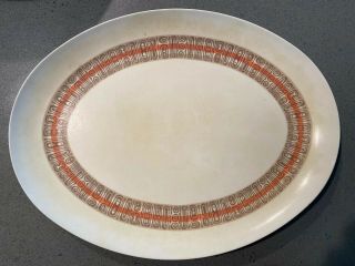 Royalon Melmac Vintage Mid Century Platter Tiki Aztec Tribal