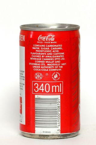 1990 Coca Cola can from South Africa,  Italia ' 90 / Sweden 2