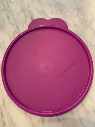 Tupperware Seal Lid Pink/purple 2541 Butterfly Tab 