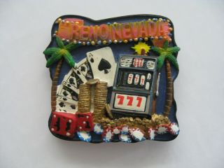 3D Reno Nevada Resin Fridge Refrigerator Magnet Souvenir Slot Machine Cards Dice 2
