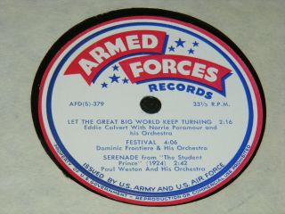 Armed Forces Records Elvis Presley Rarity Lp Duke Ellington 379/ 380