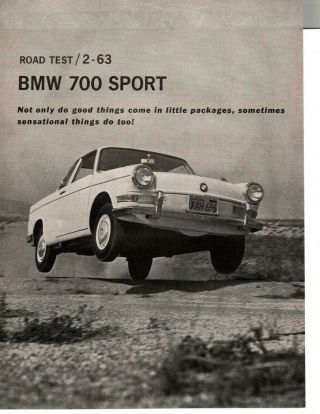 1963 Bmw 700 Sport 4 - Page Road Test / Article / Ad
