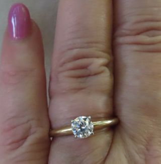 CLASSIC.  51 CT.  BRILLIANT CUT DIAMOND SOLITAIRE ENGAGEMENT RING 14K YELLOW GOLD 3
