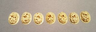 7 Antique Chinese Qing Dynasty 19th Century Bracelet Flower Panels 2