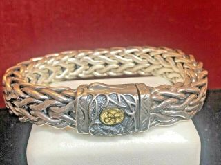 Vintage Estate 18k Gold & Sterling Bracelet 750 925 Designer Signed Scott Kay