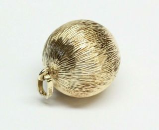 Vintage 14k Gold Tiffany & Co.  Textured Sphere Pendant Or Charm - Vintage P