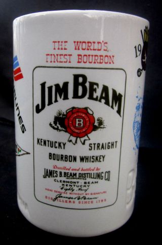 1975 Jim Beam Bottle Club Mug 100th Kentucky Derby United Airlines Bob Hope Golf