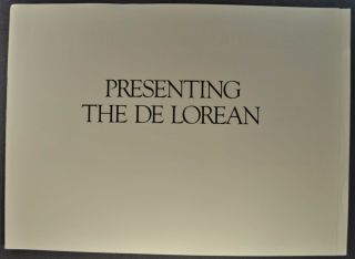 1981 Delorean Sales Brochure Folder 81
