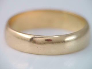 Antique Civil War 1865 Solid 18k Gold Wedding Band Ring Washington May 26 1865