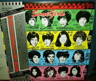 Rolling Stones " Some Girls " 1978 Japan Banned Recalled Die - Cut Cover W/obi