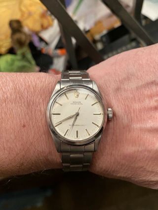 Vintage Mens Stainless Steel Rolex Oyster Royal Watch Authentic