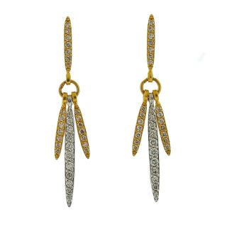 Gurhan Whisper 22k 18k Gold Diamond Drop Earrings $4320