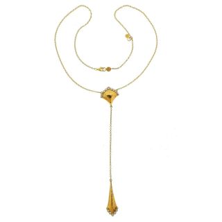 Gurhan Diamond 22k Gold Diamond Long Drop Pendant Necklace $5235