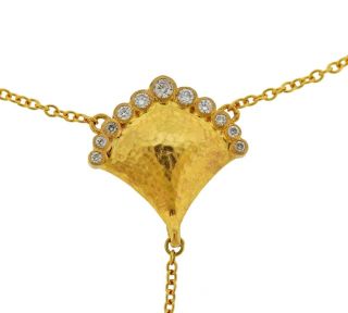 Gurhan Diamond 22k Gold Diamond Long Drop Pendant Necklace $5235 2