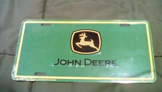 John Deere License Plate - Green/yellow/black - Lp66191