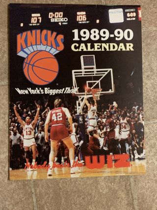 Nobody Beats The Wiz York Knicks 1989 - 1990 Calendar Vintage Retro Classic