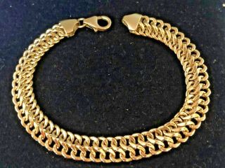 Vintage Estate 18k Gold Bracelet Designer Signed Milor Solid Made In Italy