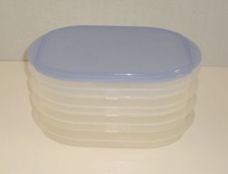 Tupperware 5 - Piece Fridge Stackables Deli Meat Cheese Containers 5102 5103 2575