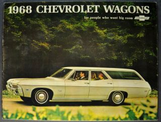 1968 Chevrolet Station Wagon Brochure Caprice Impala Chevelle