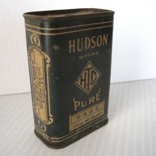 Hudson Brand Vintage Metal Spice Tin - Pure Sage 1 1/2 Oz