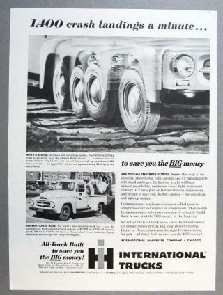 1953 International Pickup Ad 1,  400 Crash Landings A Minute To Save You