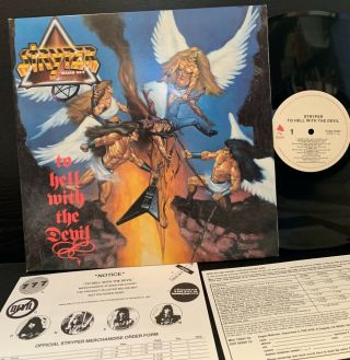 Stryper To Hell With The Devil Xian 1986 Enigma Pjas - 73237 W/inserts Nm