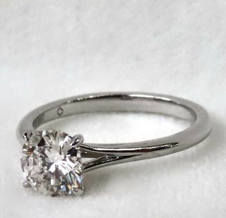 1.  02 Ct.  Round Brilliant Cut K - Vs Diamond Solitaire 950 Platinum Engagement Ring