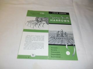 1960 John Deere Spring - Tooth Harrows Sales Brochure