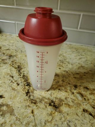 Vintage Tupperware 844/845/846 Quik Shake 16 Ounce Shaker For Dressing Smoothies