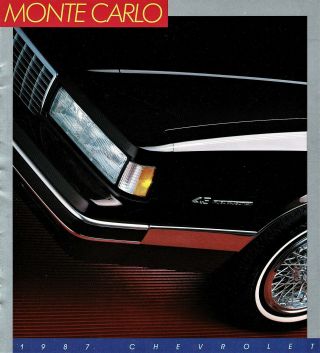 1987 Chevrolet Monte Carlo Ss Sport Coupe Ss Aero Coupe Ls Cl Sales Brochure